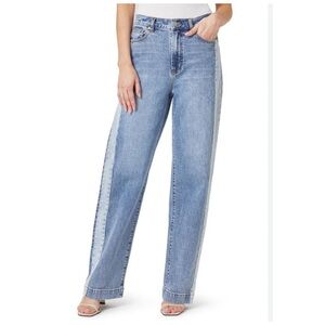 Habitual Colorblock Slouchy Straight Leg High Rise Jeans